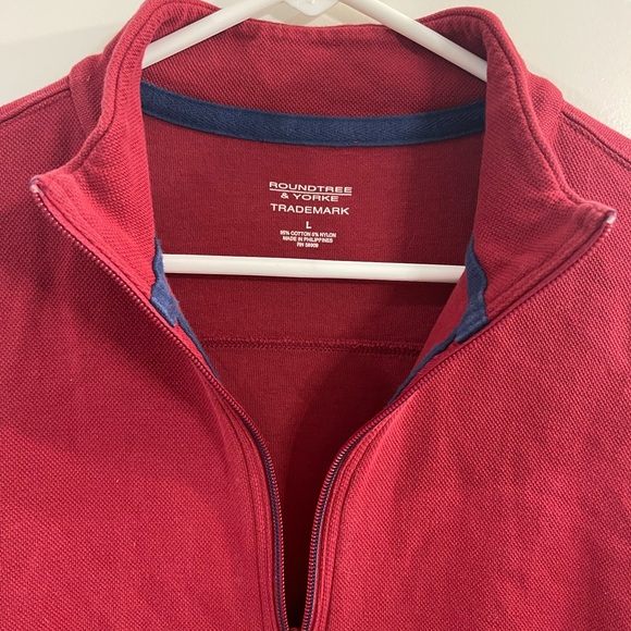 Rountree and York Quarter Zip- red - Picture 3 of 3